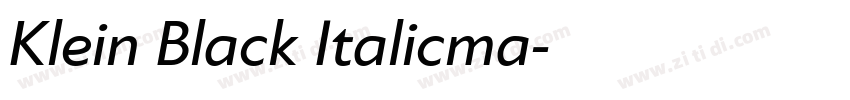 Klein Black Italicma字体转换